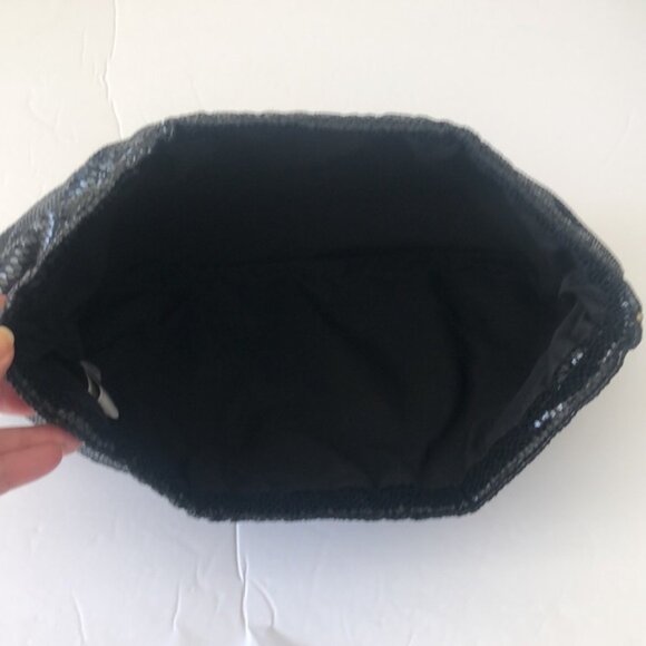 Old Navy Polished Black Snake Evening Clutch Black - Picture 6 of 8